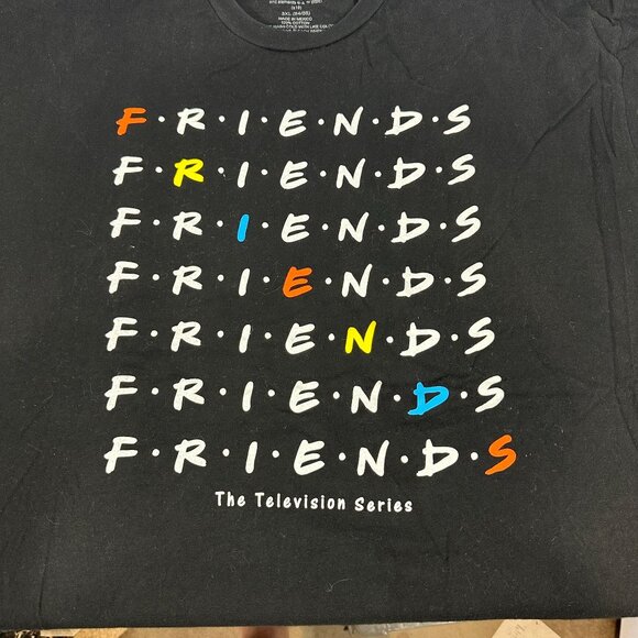 Friends The Television Series Black T-Shirt 3XL 100% Cotton Women's Short Sleeve - Picture 4 of 4